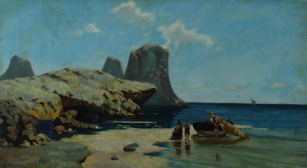 Vinvenzo Cabianca - Figure sulla spiaggia